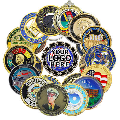 quality Monedas militares de aleación de zinc y esmalte de oro 3D factory